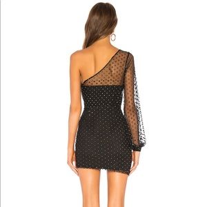 behati mini dress in silver dots